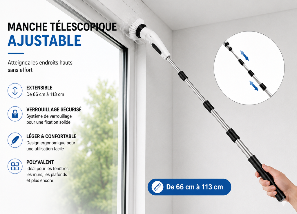 Brosse Électrique CleanNova™ – Nettoyage Sans Effort 8-en-1